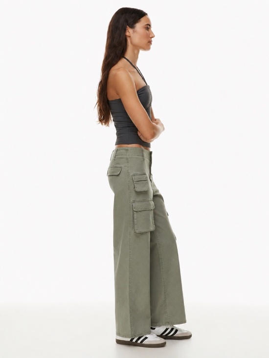 Wilfred Pants - 064 - Wilfred Olive Green Wide Leg Cargo Pants